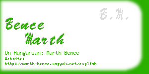 bence marth business card